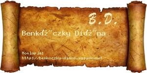 Benkóczky Diána névjegykártya