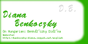 diana benkoczky business card